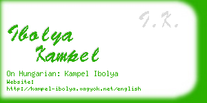 ibolya kampel business card